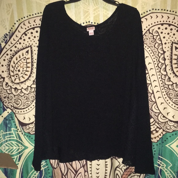 Mossimo Supply Co. Sweaters - Lacy Super cute lightweight Black sweater